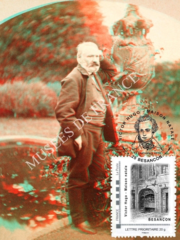 Carte Postale de Victor Hugo anaglyphe