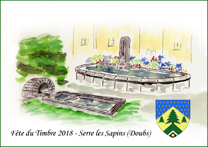 Carte Fête su Timbre 2018 - Serre-Les-Sapins